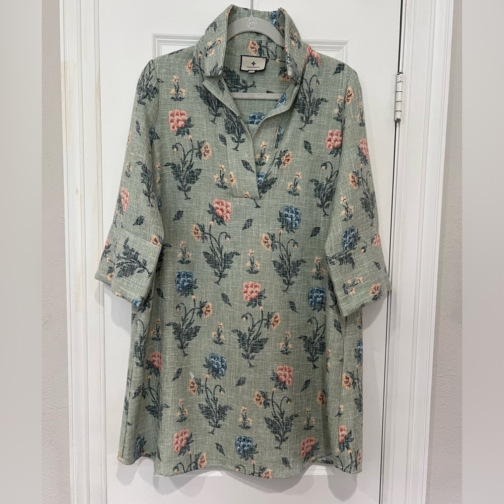 Tuckernuck Green Floral Mini Dress
